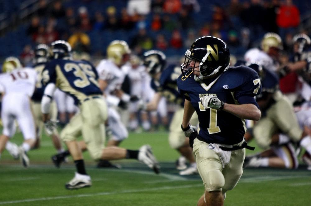 There's a rich football history in Needham, Mass., which sent a team (in blue) to the state Division I Super Bowl in 2011. (Jessie Jacobson/Flickr)