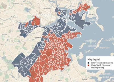 Click here for an interactive map of the Boston mayoral election results.