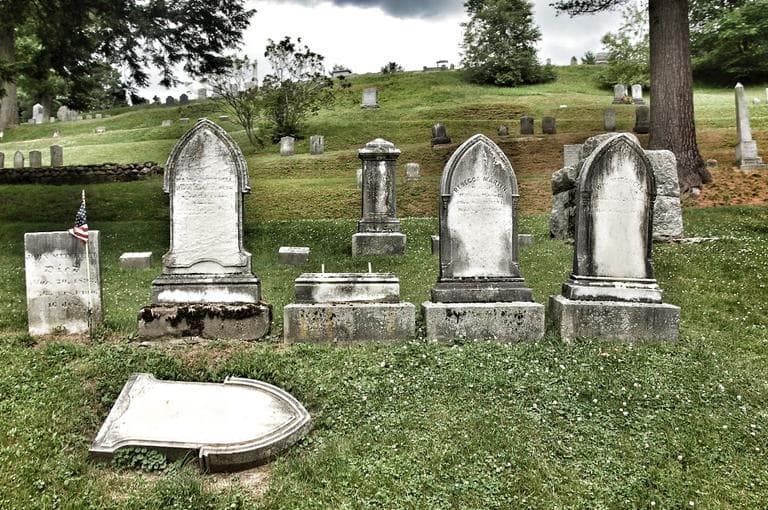 A cemetery in Walpole, NH. (Alex Kingsbury/WBUR)