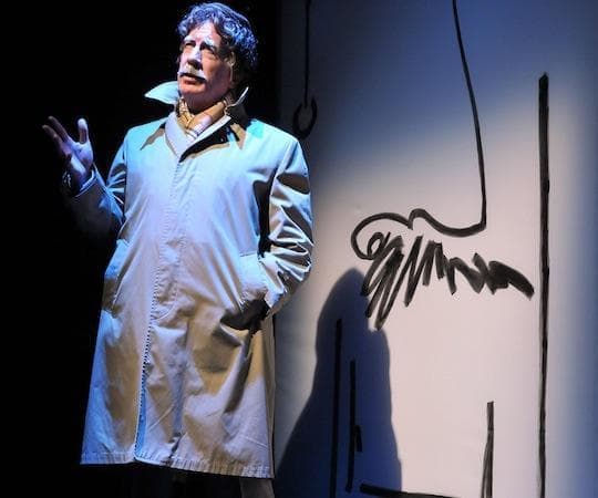 Richard Snee as Kurt Vonnegut in &quot;Make Up Your Mind&quot; at SpeakEasy Stage Company. (Craig Bailey/Perspective Photo)
