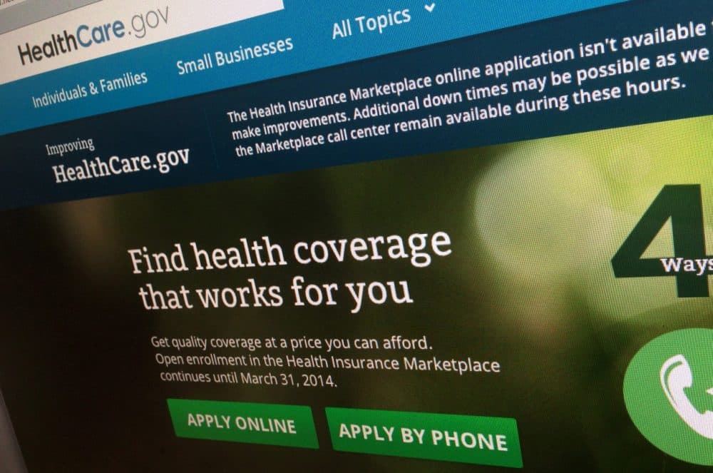 The HealthCare.gov website is photographed in Washington, Nov. 29, 2013. (Jon Elswick/AP)