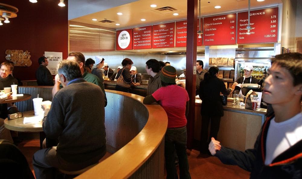 A Chipotle restaurant is pictured in Glenview, Illinois, in December 2005. (Tim Boyle/Getty Images)