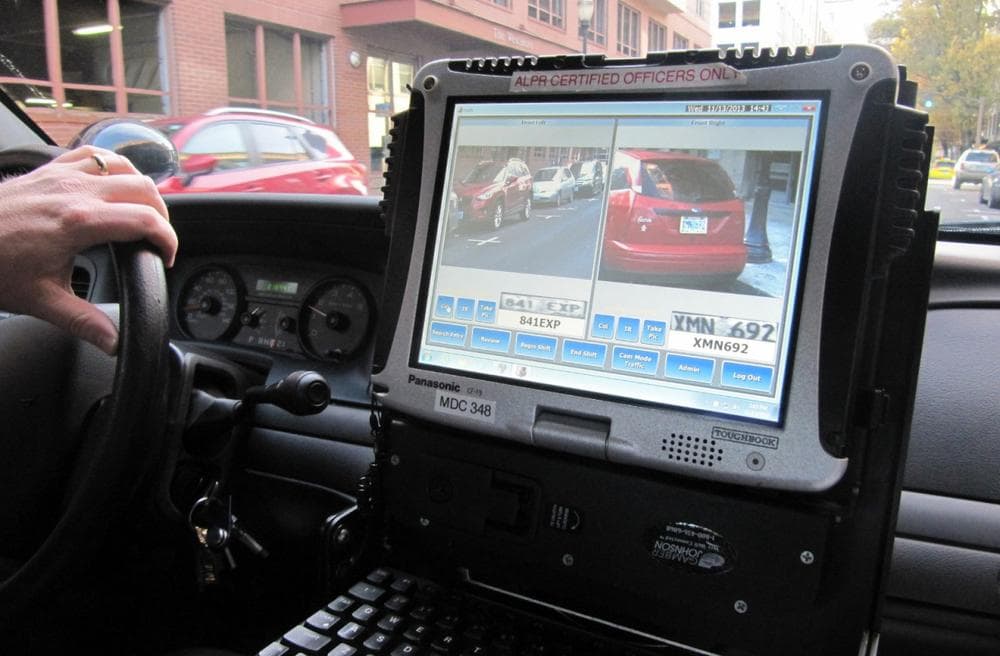 The &quot;Automatic License Plate Reader&quot; used by the Portland police department can collect thousands of plates numbers in a day. (Kristian Foden-Vencil/OPB)