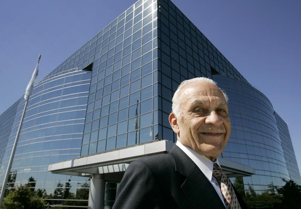 In this Sept. 18, 2007 file photo, Amar Bose, founder and chairman of Bose Corp., the audio technology company, poses in front of the company headquarters, in Framingham, Mass. The company announced Friday, July 12, 2013, that Bose has died. He was 83. (AP)