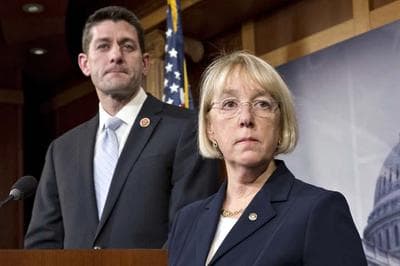 House Budget Committee Chairman Paul Ryan, R-Wis., and Senate Budget Committee Chairwoman Patty Murray, D-Wash., announce a tentative agreement between Republican and Democratic negotiators on a government spending plan, at the Capitol in Washington, Tuesday, Dec. 10, 2013. (AP)