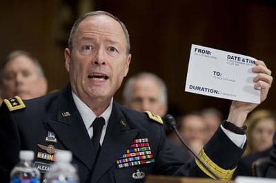 National Security Agency (NSA) Director Gen. Keith Alexander testifies on Capitol Hill in Washington, Wednesday, Dec. 11, 2013, before the Senate Judiciary Committee hearing on &quot;Continued Oversight of U.S. Government Surveillance Authorities&quot; . (AP)