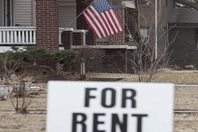 In this Feb. 28, 2012, file photo a yard sign reading &quot;For Rent&quot; is seen in Fremont, Neb. A new Harvard University Study shows a significant increase in single-family homes being transformed into rental units after the 2008 recession. (AP)