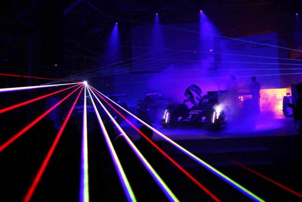 Audi's new laser headlight technology will make its way into the 2014 Audi R18 e-tron quattro race car. (Audi Sport)