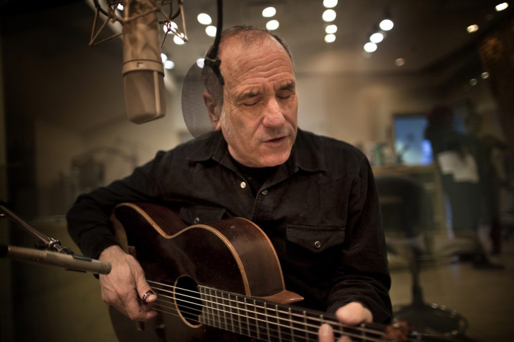 Israeli musician, David Broza, performs in the Here & Now studios. (Jesse Costa/Here & Now)