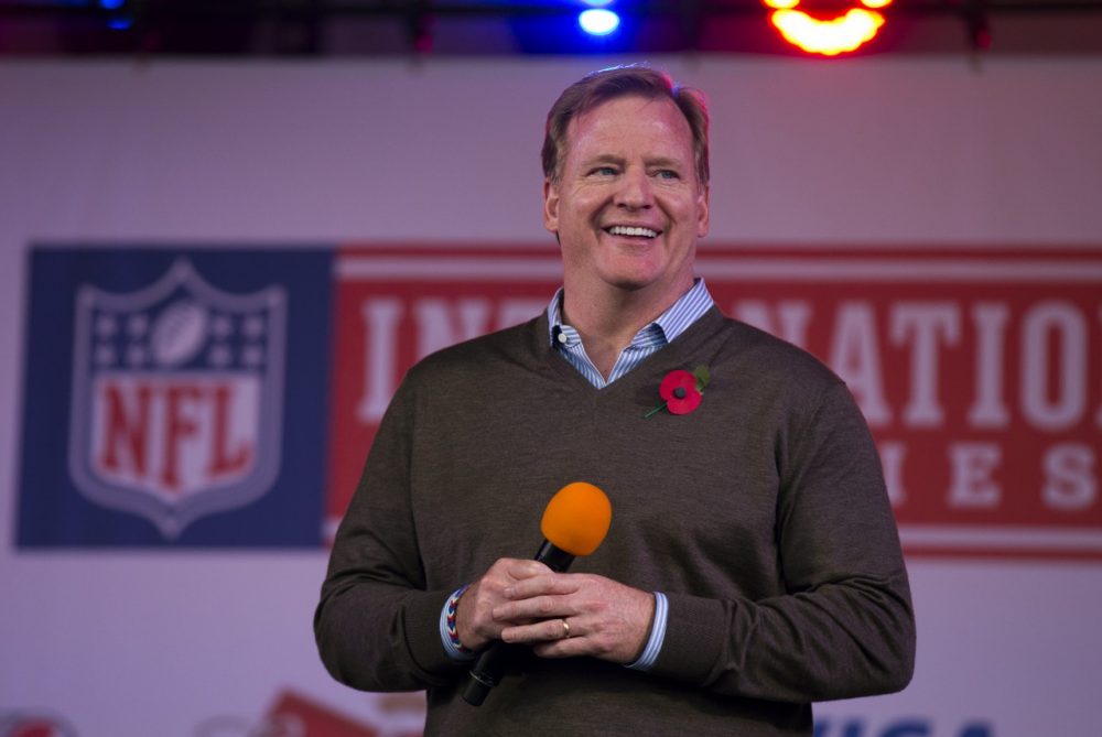 As the NFL playoffs roll towards New Jersey, commissioner Roger Goodell is once again dreaming of London...and L.A. (Matt Dunham/AP)