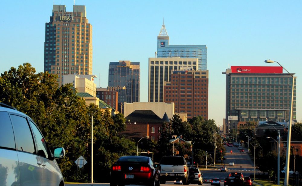 The Raleigh skyline is pictured in  October 2013. (afsilva2/Flickr)