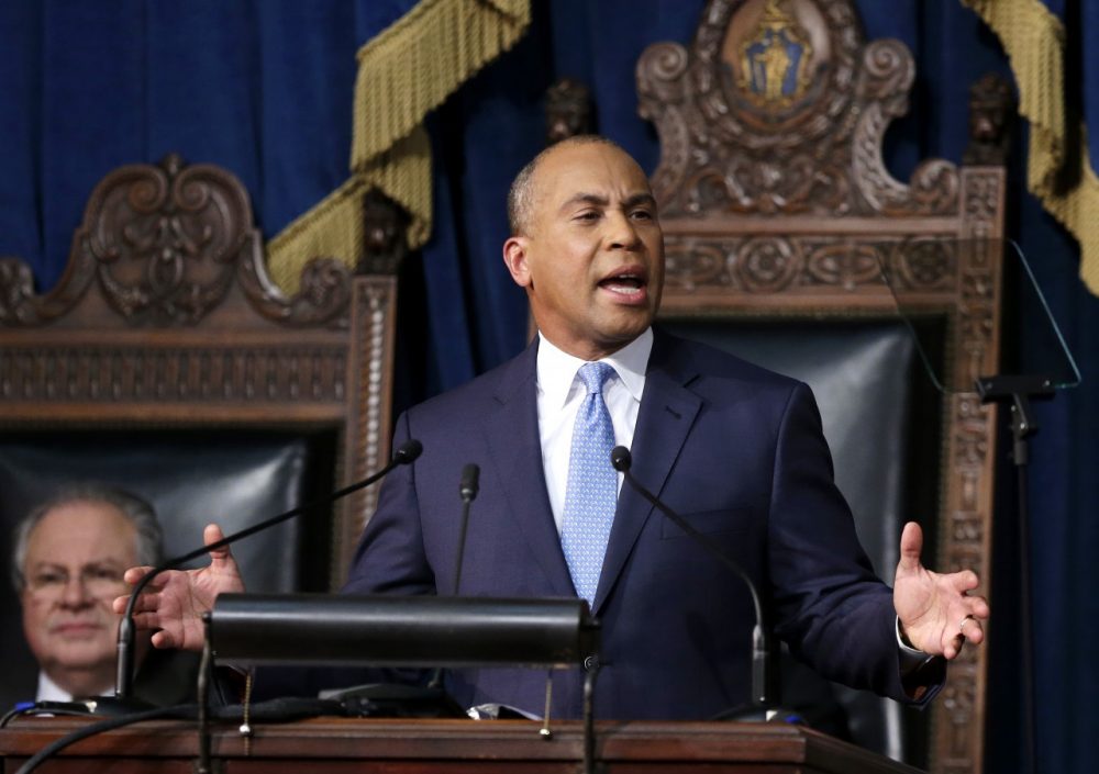 In Tuesday's State of the Commonwealth address, Gov. Deval Patrick made just one mention of the problems with the state's health care website. (Steven Senne/AP)
