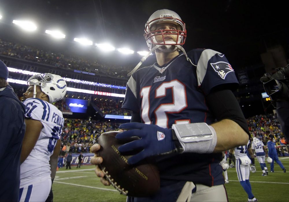 Tom Brady after an AFC divisional NFL playoff football game against the Indianapolis Colts. (Matt Slocum/AP)