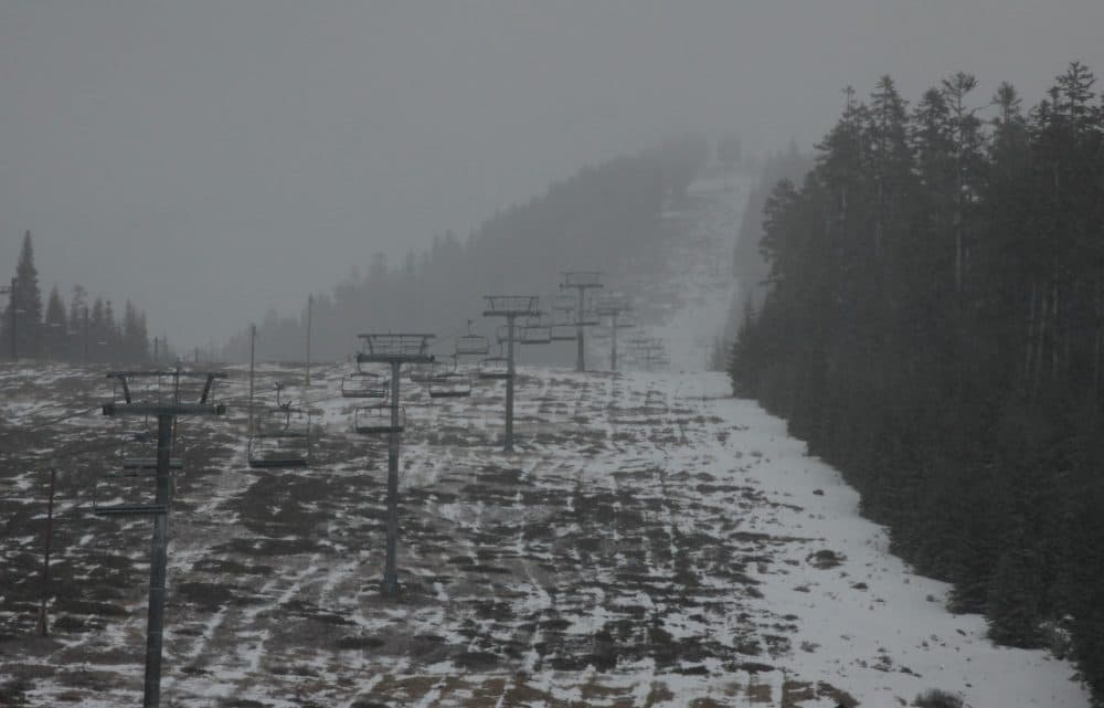 Many runs at the Willamette Pass Resort remain closed this week because of the lack of snow. (David Nogueras/OPB)