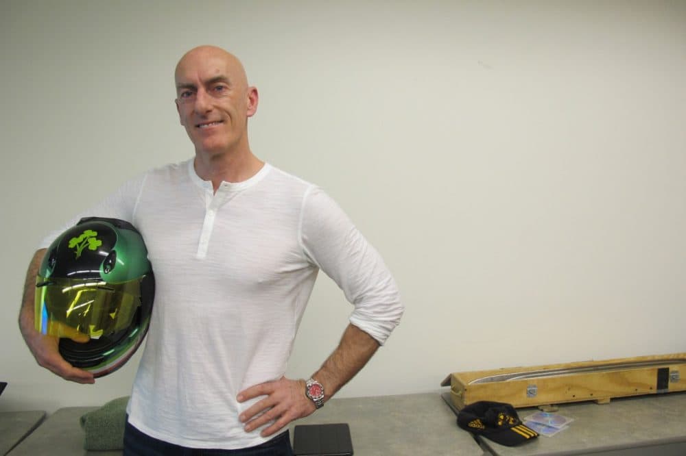 Pete Donohoe came ready to share his love of bobsledding. (Zoë Sobel/Only A Game)