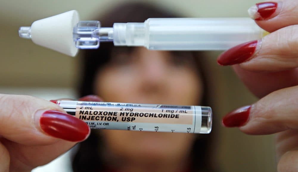 In this 2012 file photo, a tube of Naloxone Hydrochloride, also known as Narcan, is held up. Narcan is a drug used to counter the effects of opiate overdose. (Charles Krupa/AP)