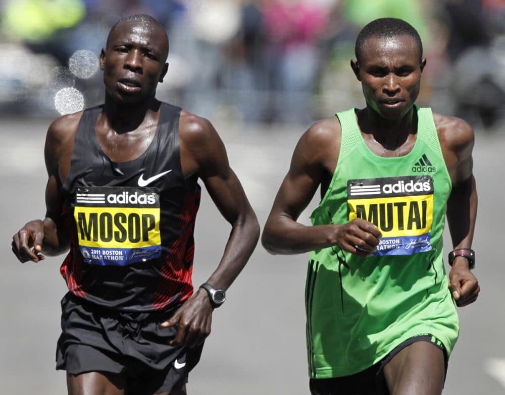 “Boston has a special place in my heart and deserves my best,” Moses Mosop, of Kenya, said in a statement Monday announcing he would not run in the 2014 Boston Marathon due to a knee injury. Pictured above, Mosop finished second in the 2011 race. (Steven Senne/AP)