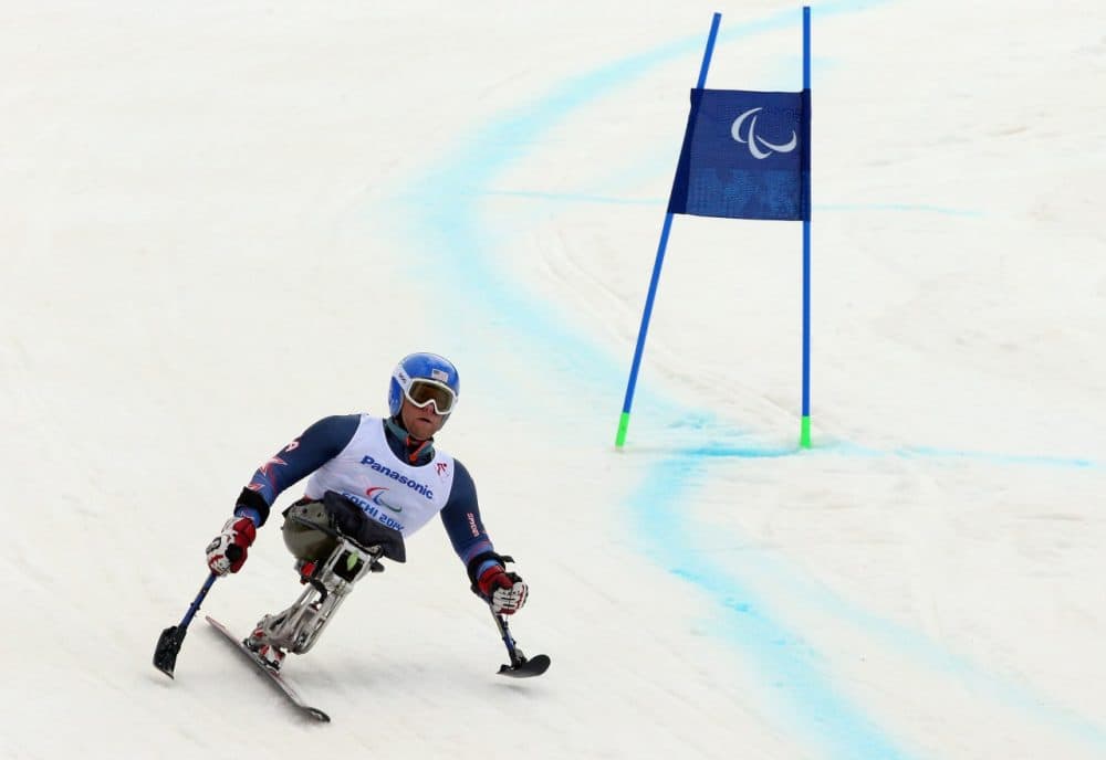 Paralympians go down the same courses the Olympians. (Ronald Martinez/Getty Images)