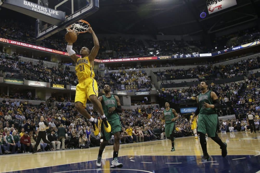 Indiana Pacers forward David West (21) in action during the second half.(AP/AJ Mast)