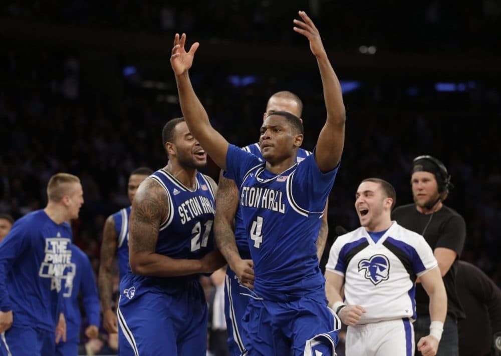 Seton Hall was one of Charlies favorite upsets. They're headed to the Big Dance after knocking off Villanova. (Seth Wenig/AP)
