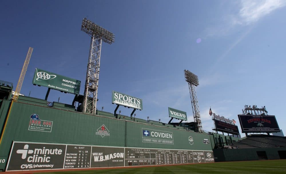Although not shown in this picture, the Green Monster now features a logo for Foxwoods Casino. (Elsa/Getty Images)