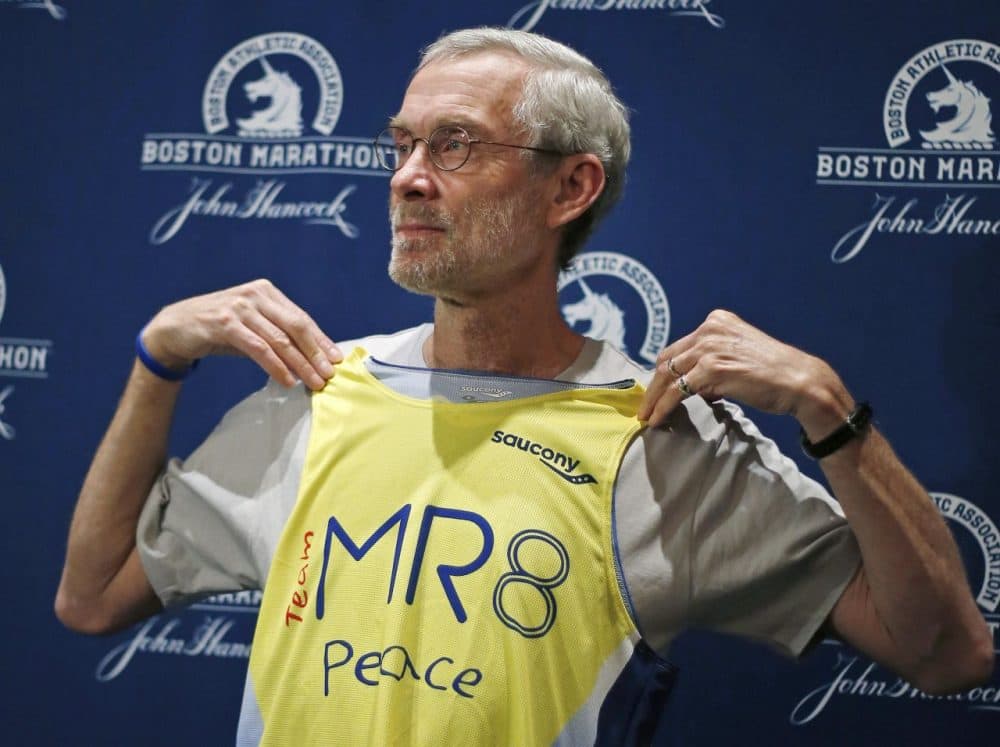 Amby Burfoot will run next week's Boston Marathon for the Martin Richard foundation MR8. (Elise Amendola/AP)