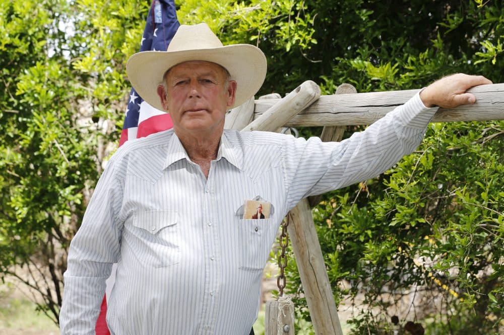 Rancher Cliven Bundy poses for a picture outside his ranch house on April 11, 2014, west of Mesquite, Nevada. (George Frey/Getty Images)
