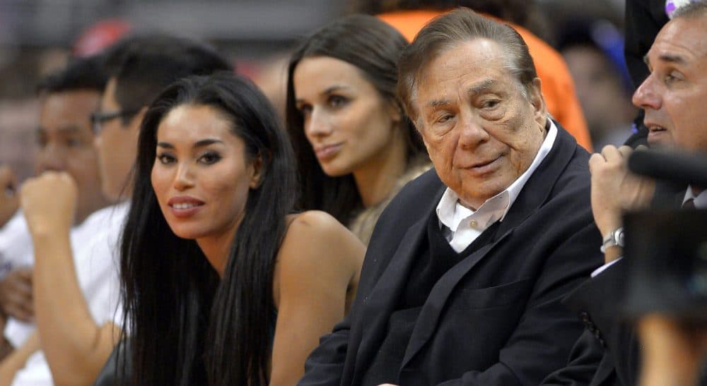 Peter May: There was a mountain of evidence suggesting the L.A. Clippers owner was a reprobate, but the crafty octogenarian always managed to settle or win. Until now. In this Oct. 2013 photo, Sterling is pictured, right, alongside V. Stiviano. (AP)