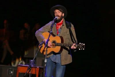 Ray Lamontagne performs at the Bridge School Benefit Concert at the Shoreline Amphitheatre on Saturday, Oct. 20, 2012, in Mountain View, Calif. (AP)