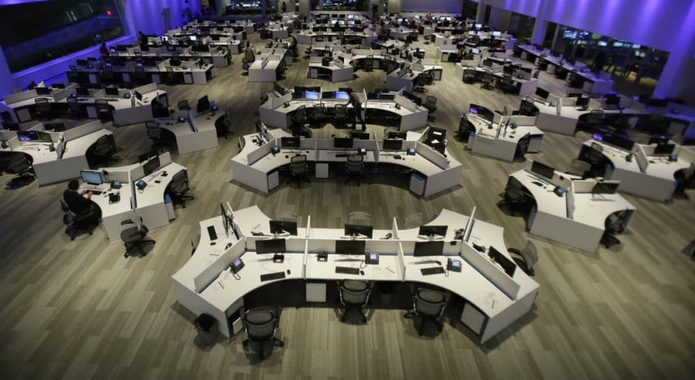 Is &quot;breaking news&quot; broken? In this Tuesday, Aug. 20, 2013 photo, a large newsroom for the Fusion TV network in Miami is pictured. (Wilfredo Lee/AP)