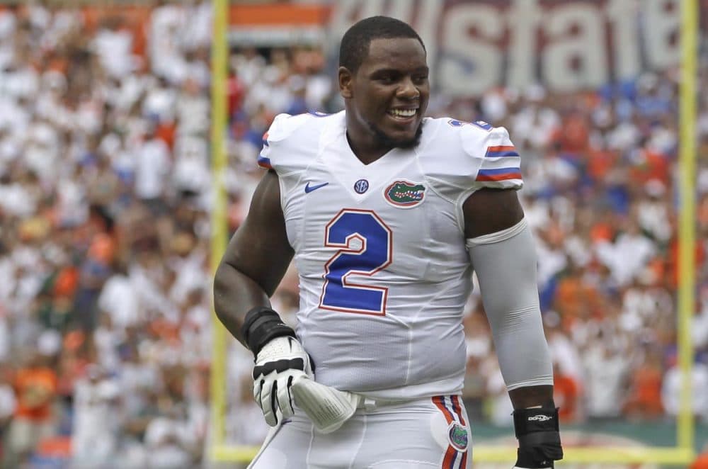 Florida defensive lineman Dominique Easley during a NCAA football game against Miami in 2013. (Alan Diaz/AP)