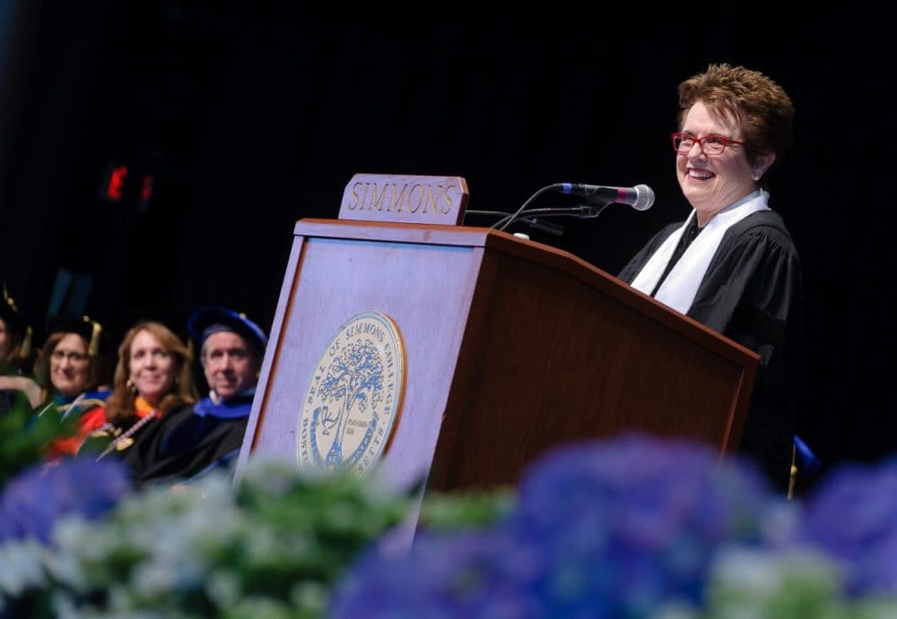 King has been a women's rights activist for decades and delivered the commencement address at Simmons College this year. (John Gillooly/PEI Photography)