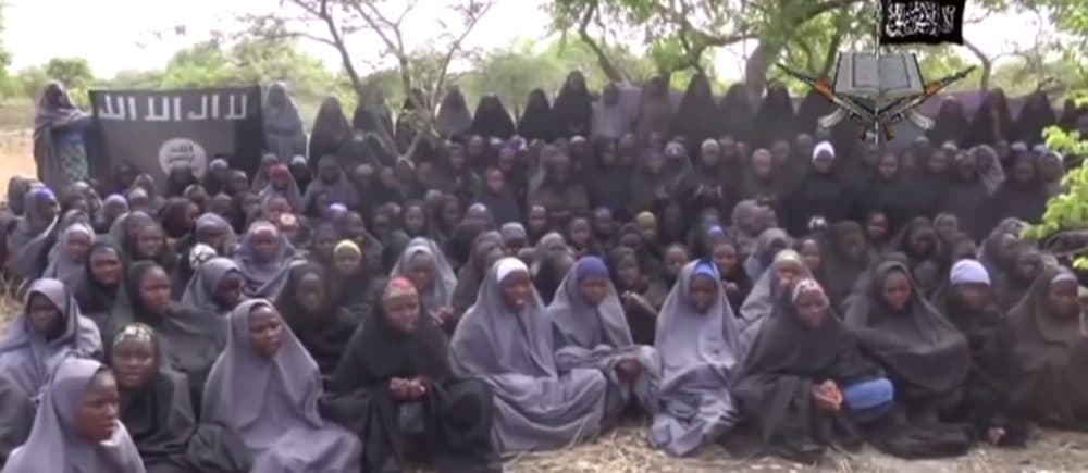 The latest video released by Boko Haram of the kidnapped Nigerian schoolgirls shows the girls dressed in full hijab and chanting passages from the Koran. (Screenshot)