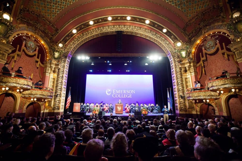 Gov. Patrick offers remarks at the installation ceremony for Dr. Lee Pelton as the 12th President of Emerson College at the Cutler Majestic Theater in downtown Boston. (Eric Haynes/Flickr)