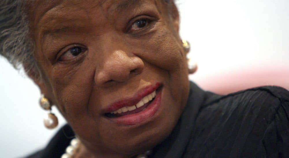 In this March 4, 2008 file photo, American poet and novelist Maya Angelou smiles during an interview with The Associated Press in New York. (Mary Altaffer/AP)