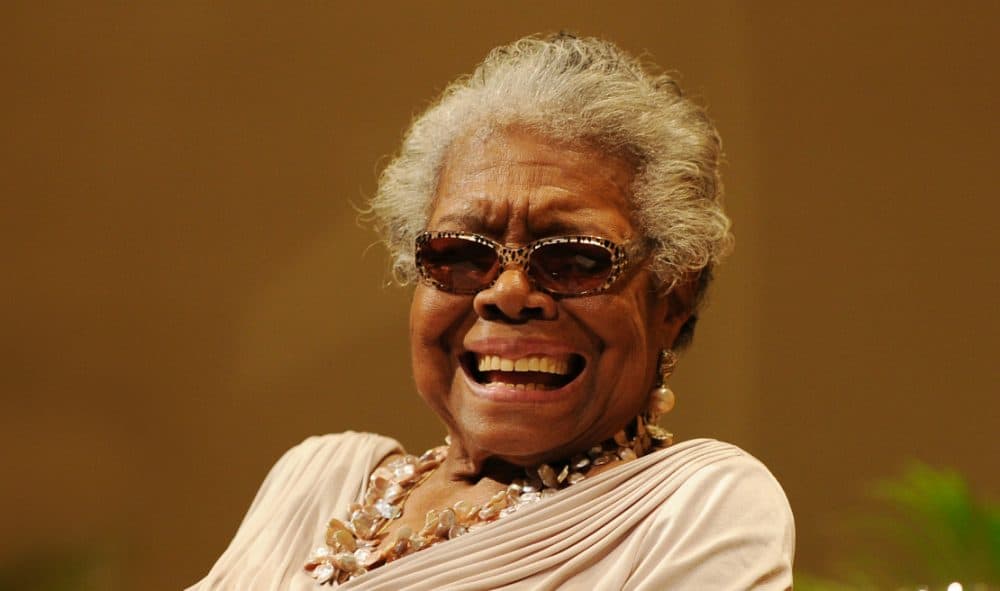 Dr. Maya Angelou speaks on race relations at Congregation B’nai Israel and Ebenezer Baptist Church on January 16, 2014 in Boca Raton, Florida.(Jeff Daly/Invision/AP)