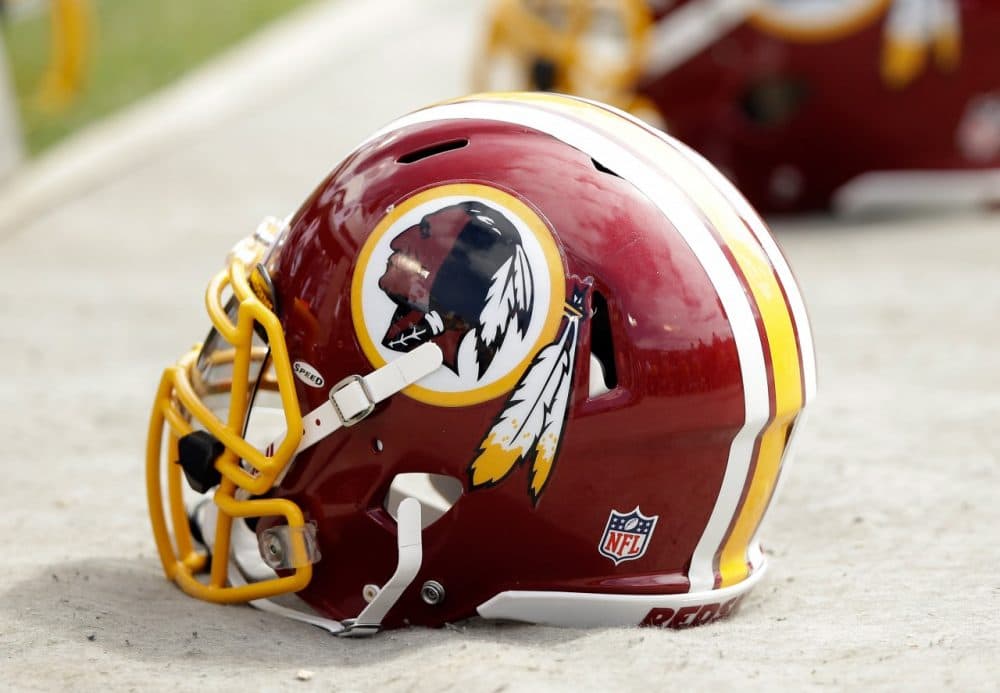 A Washington Redskins helmet is pictured during their game against the Oakland Raiders on September 29, 2013, in Oakland, California. (Ezra Shaw/Getty Images)