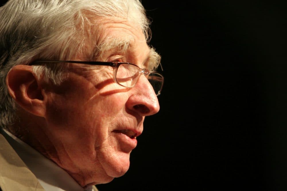 Author John Updike speaks at BookExpo America 2006 at the Washington Convention Center in Washington, Saturday, May 20, 2006. Updike recently released his novel &quot;Terrorist.&quot; (AP)