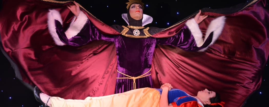 Ryan Landry as the queen and Jessica Barstis as Snow White in Landry's &quot;Snow White and the Seven Bottoms&quot; at Machine. (Michael von Redlich)