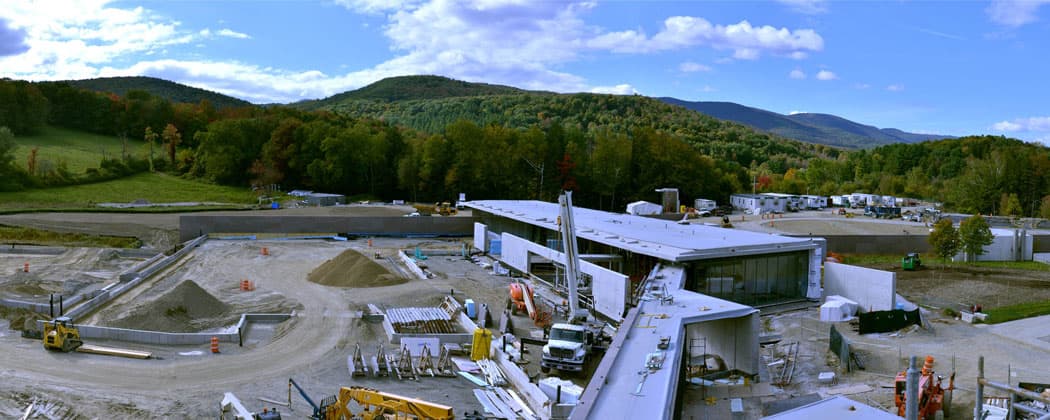 The visitor center under construction (facing west) in September 2013. (Richard Pare)