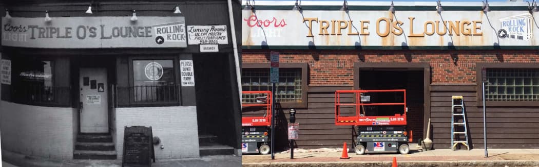 Comparison of the original James &quot;Whitey&quot; Bulger hangout and the set from the upcoming Johnny Depp film, &quot;Black Mass.&quot;
