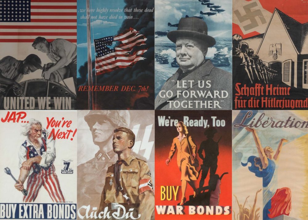 A collection of WWII propaganda posters. (Courtesy)