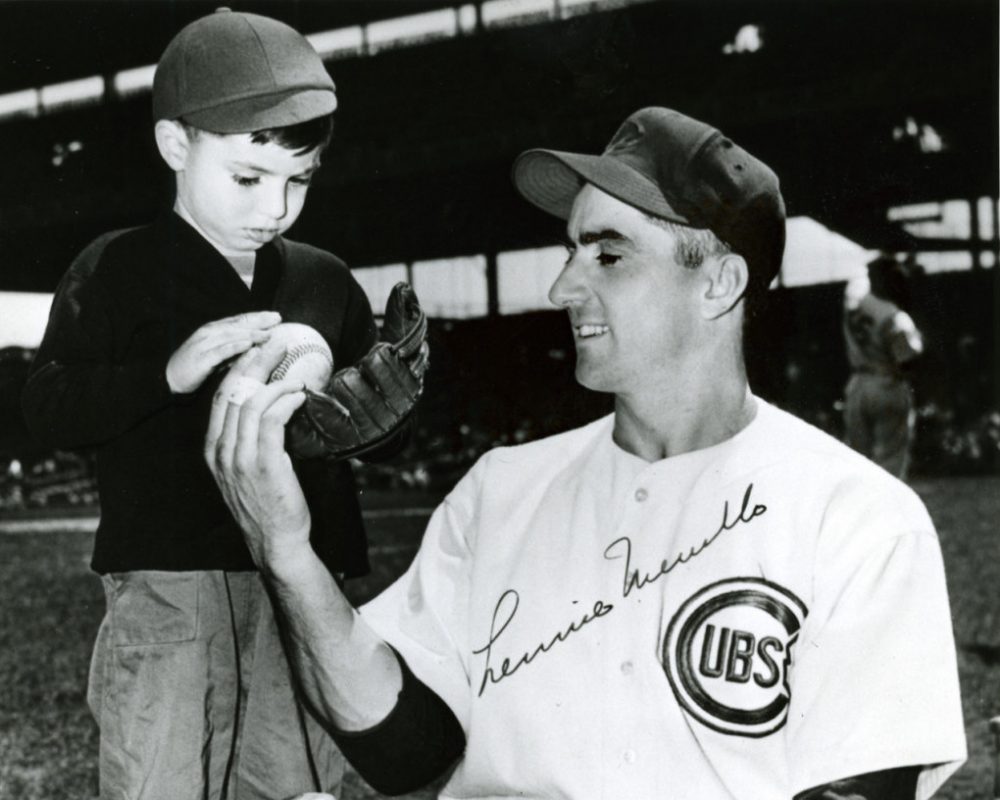 Lennie Merullo is pictured with his son Len &quot;Boots&quot; Merullo in the 1940s. (Courtesy of Lennie Merullo)