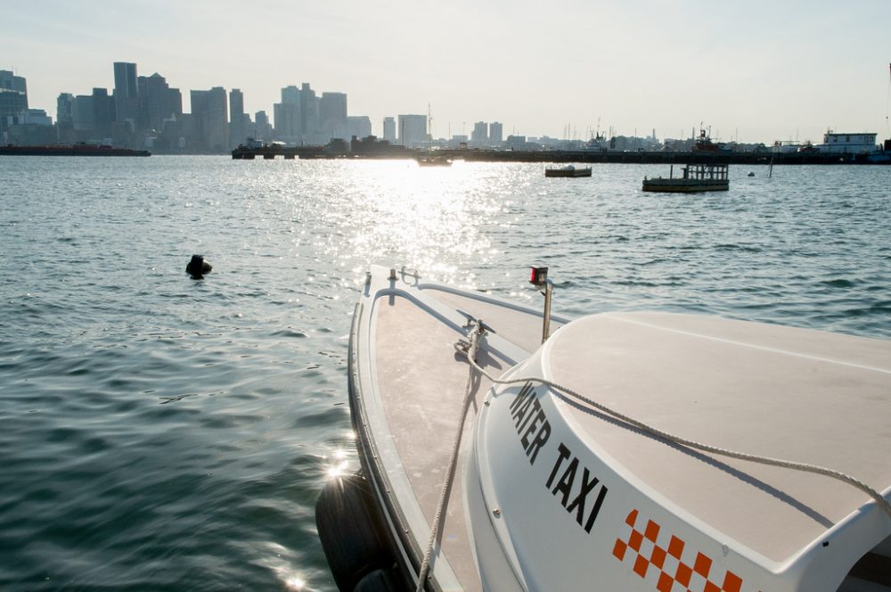 The on demand car service app Uber is testing the out water taxi service in Boston Harbor. (Mass. Office of Travel &amp; Tourism via Flickr)