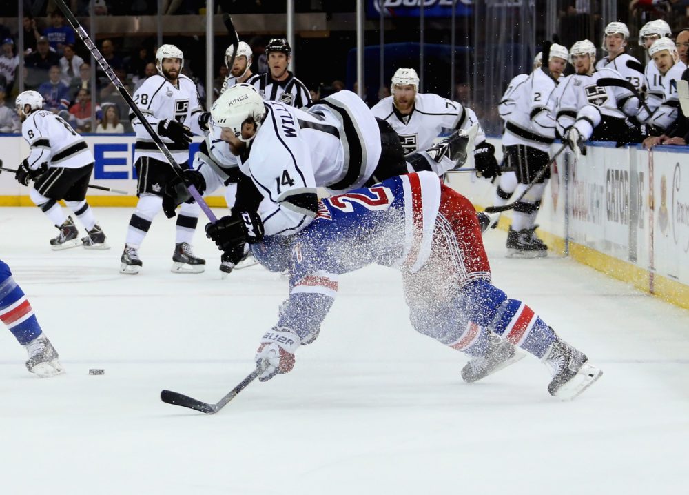 The Rangers avoided elimination in a hard-fought win over the Los Angeles Kings in Game 4 at Madison Square Garden in New York. (Bruce Bennett/Getty Images)