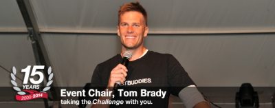 Not only did Louise ride 20 miles, but at the end, she was in a tent with Tom Brady. Oh, and hundreds of other people. Still ... fun! (Best Buddies)