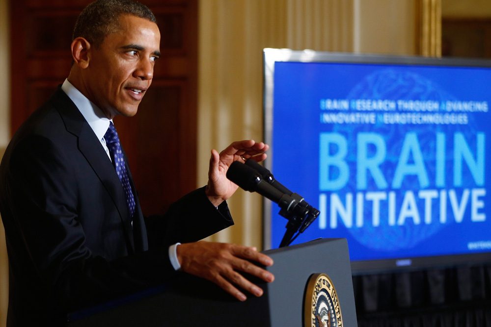 &quot;We still haven’t unlocked the mystery of the three pounds of matter between our ears. That knowledge could be -- will be -- transformative,” President Obama said in announcing the BRAIN (Brain Research through Advancing Innovative Neurotechnologies) Initiative on April 2, 2013, at the White House. (Charles Dharapak/AP)