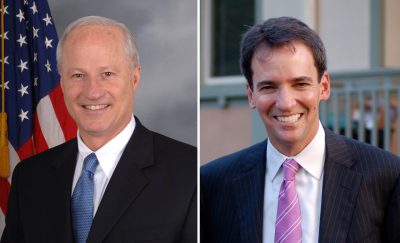 Republican U.S. Rep. Mike Coffman (left) is facing a challenge from Democrat Andrew Romanoff. (U.S. House / andrewromanoff.com)