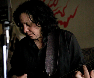 Thalia Zedek performing at the Model Cafe in Allston MA on May 22, 2014. (Jesse Costa/WBUR)