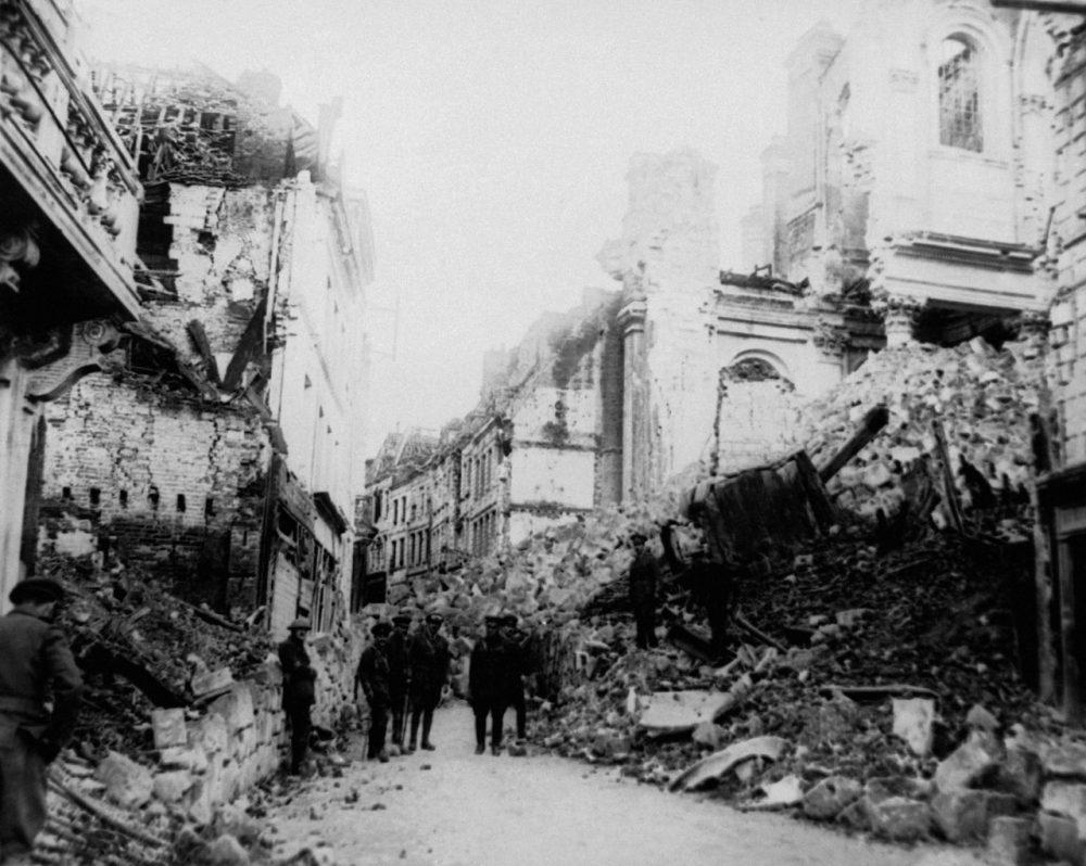 Arras, France, shown here in 1916, was left in ruins by World War I. It is one of the stops on the 2014 Tour de France, which will pay homage to all soldiers who died in the war. (AP)